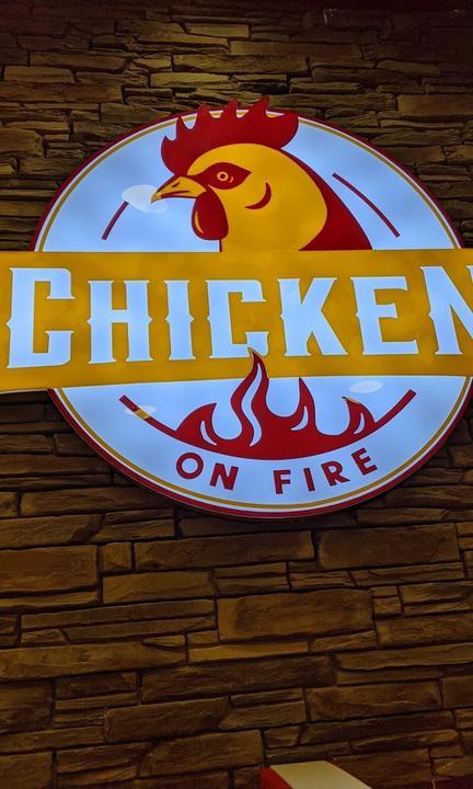 Chicken on fire